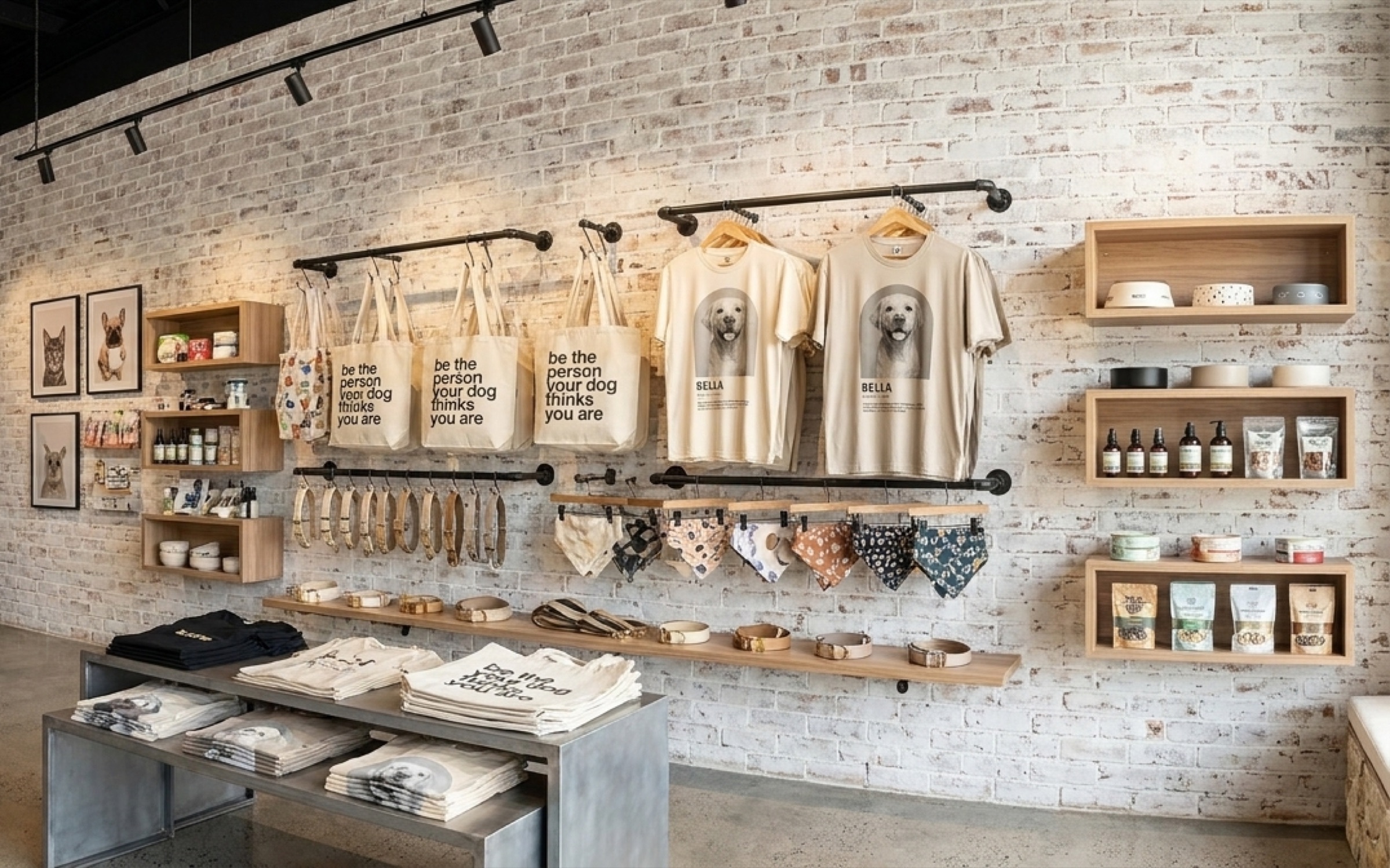Merchandise and retail area styled like a boutique