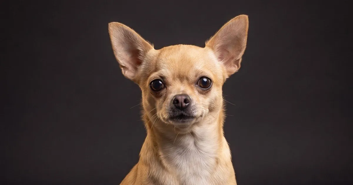 A Chihuahua, studio portrait