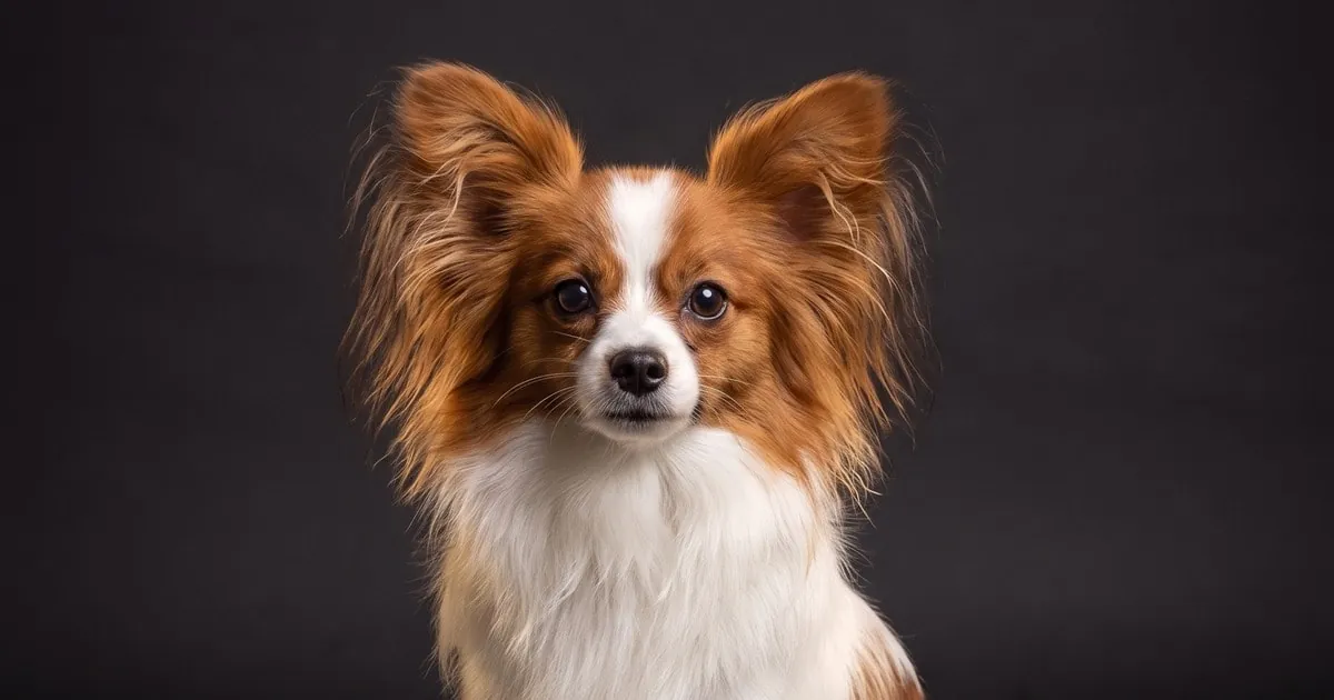 A Papillon, studio portrait