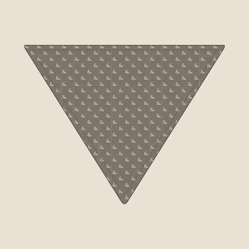 The matching Bone on Taupe bandana