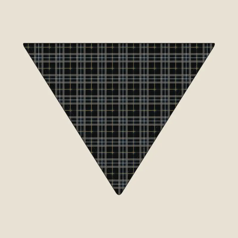 Navy Tartan bandana, flat