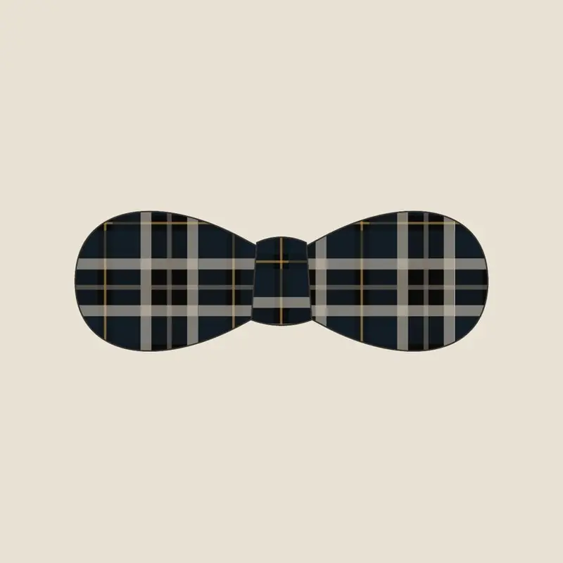 Paws Tartan bow tie, flat
