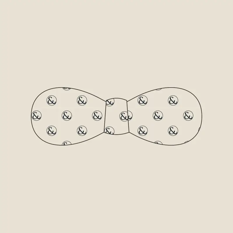 Navy Ring bow tie, flat