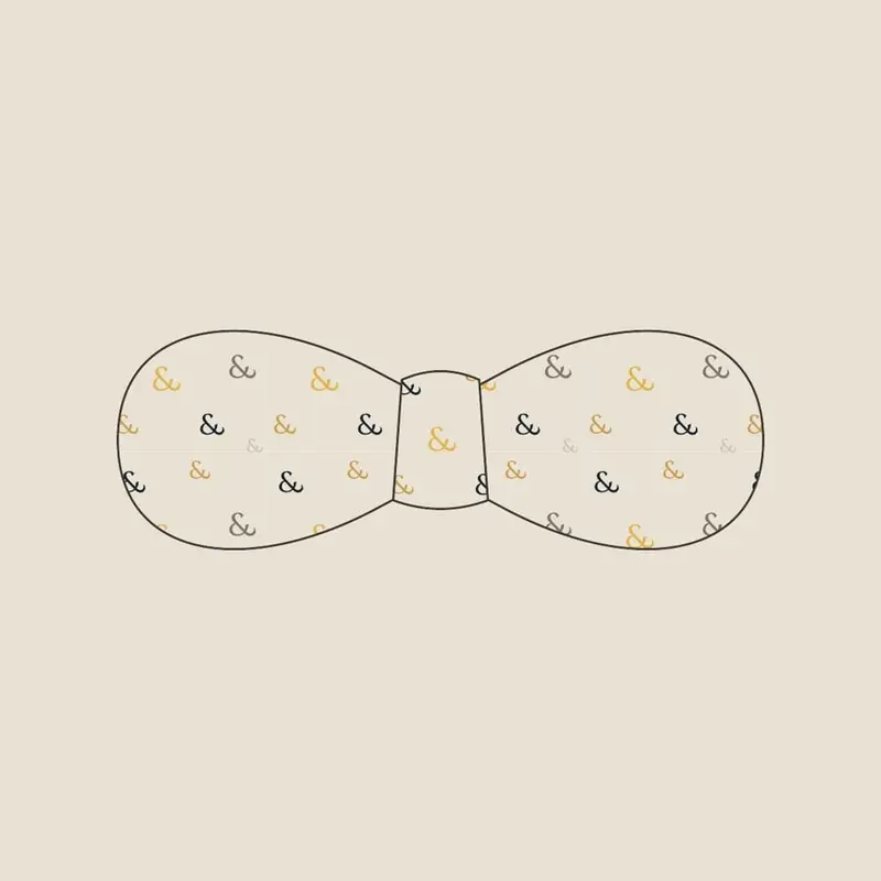 Ampersand Confetti bow tie, flat