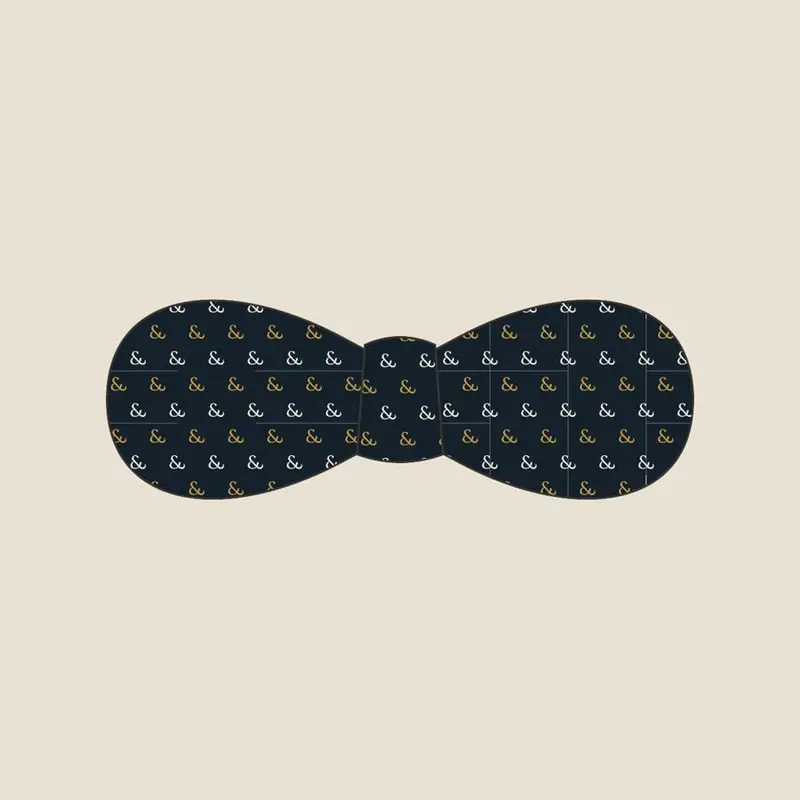 Ampersand Rows bow tie, flat