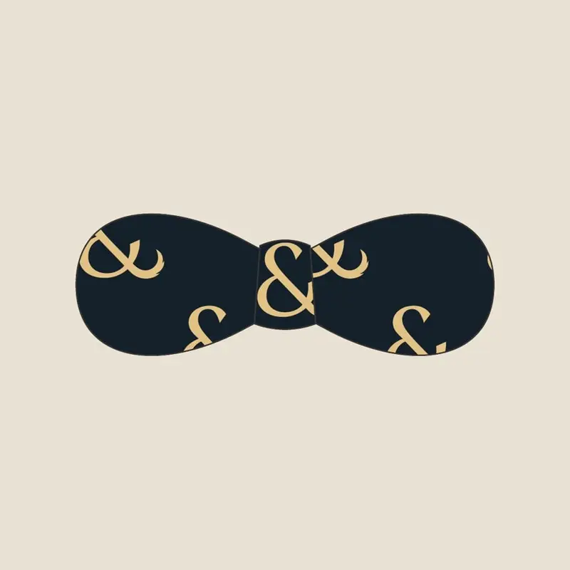 Big Ampersand bow tie, flat
