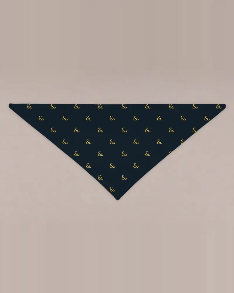 Mustard Ditsy bandana, flat