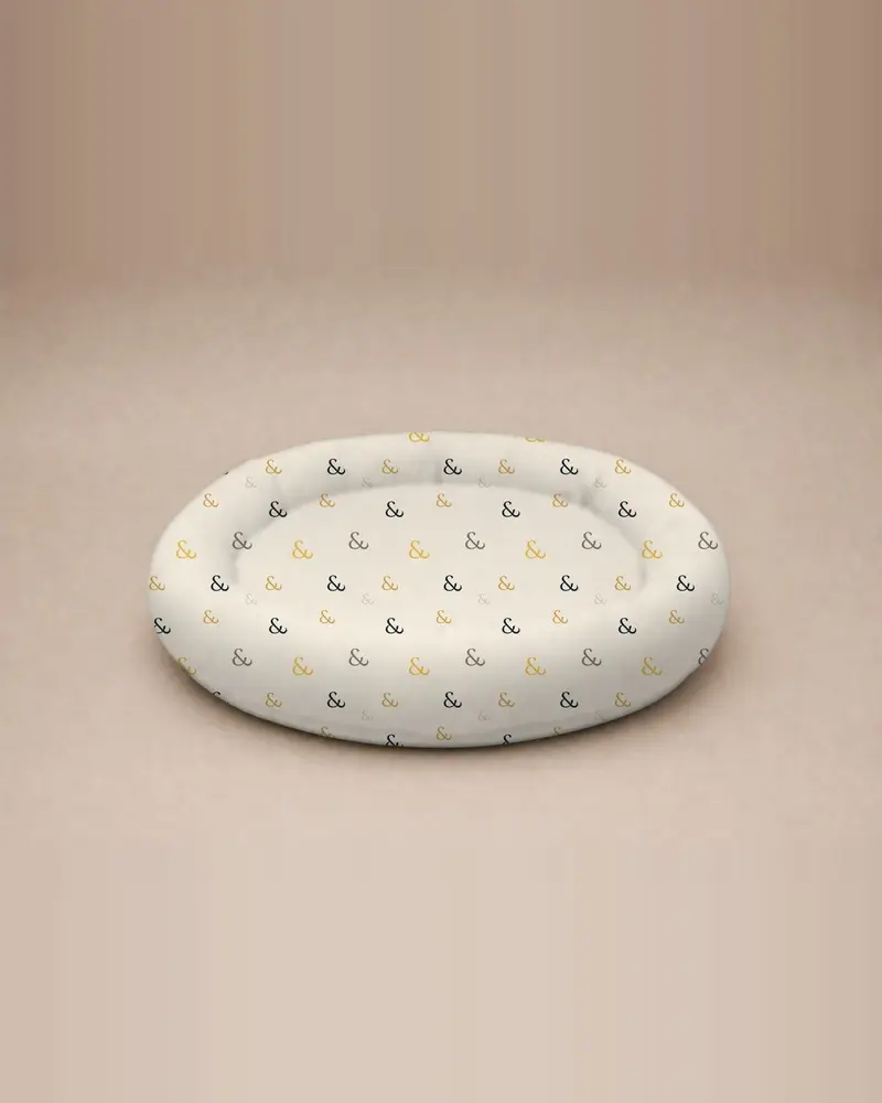 Dog bed, ampersand confetti