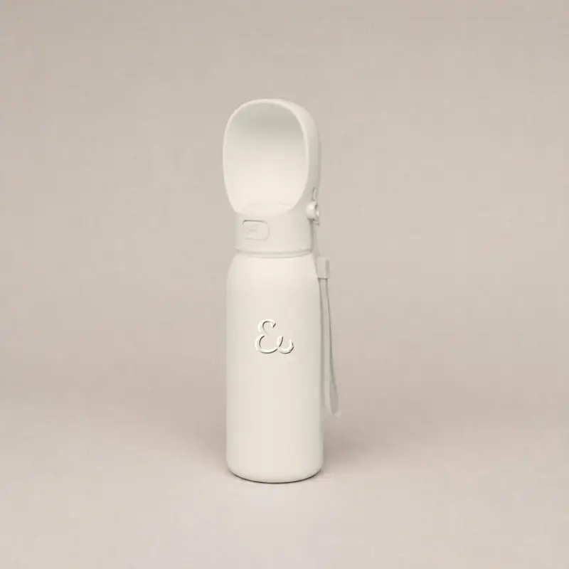 Travel water bottle, cream