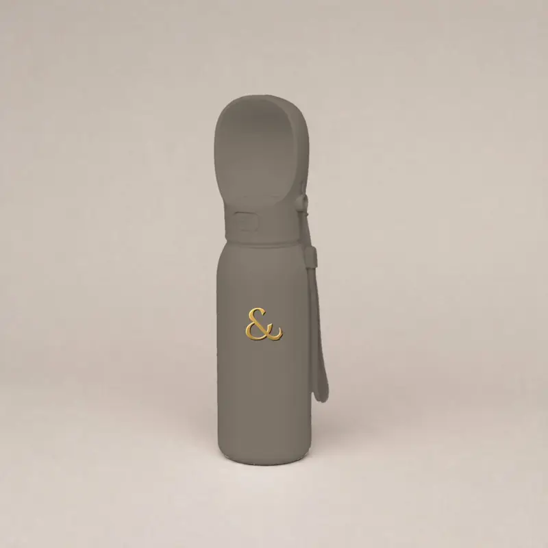 Travel water bottle, taupe
