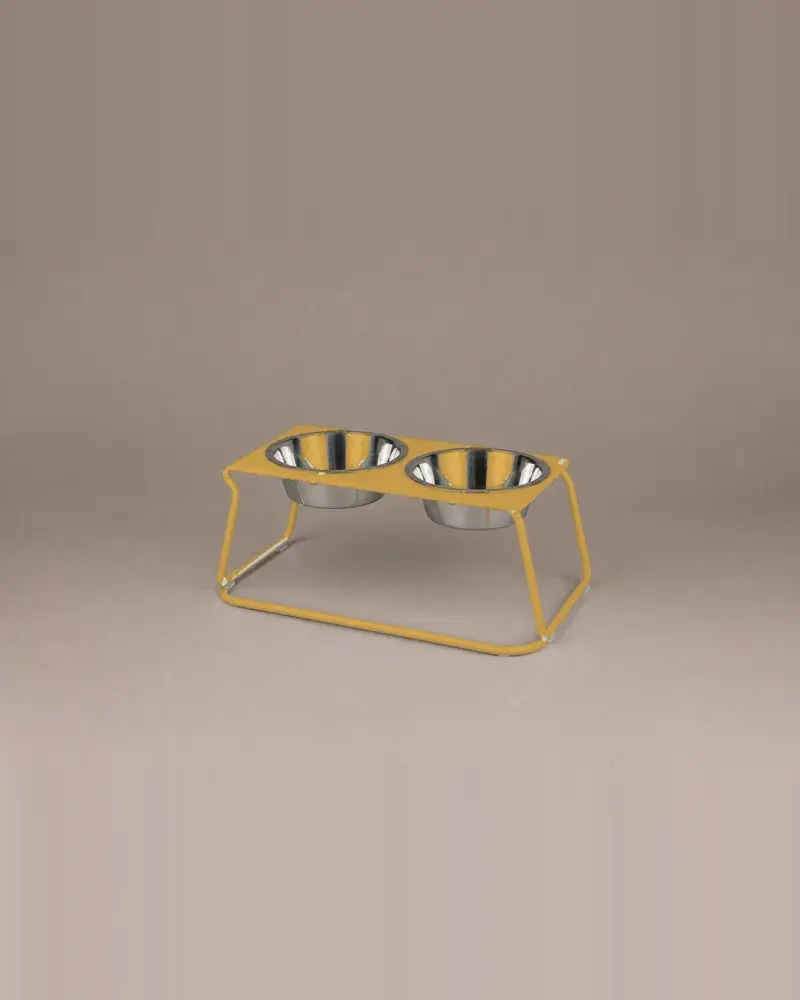 Raised feeder, gold