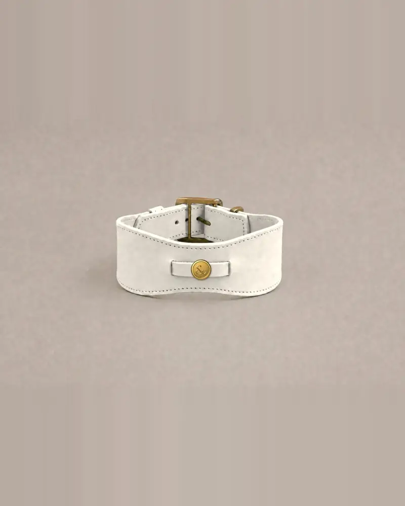 Sighthound collar, cream