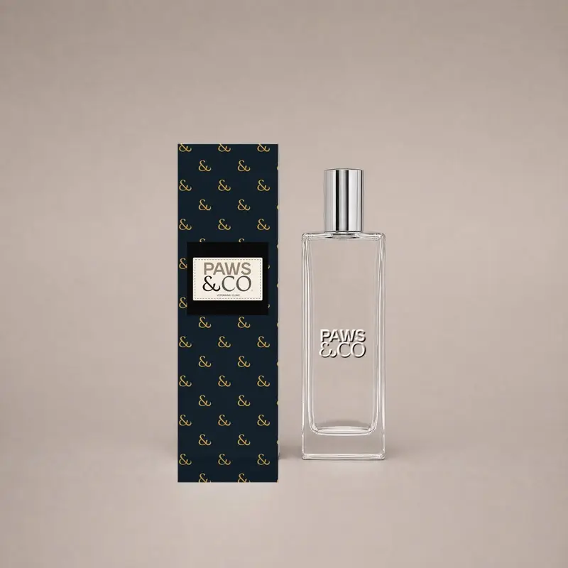 Paws & Co pet fragrance, gold on navy