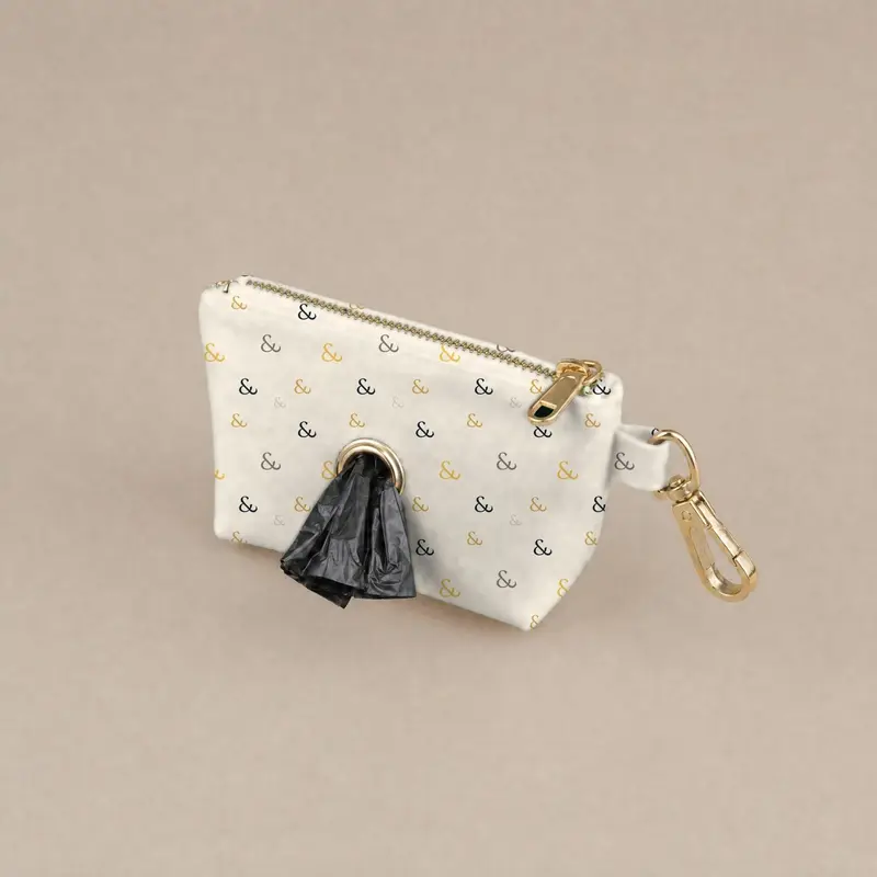 Printed walking pouch, ampersand confetti
