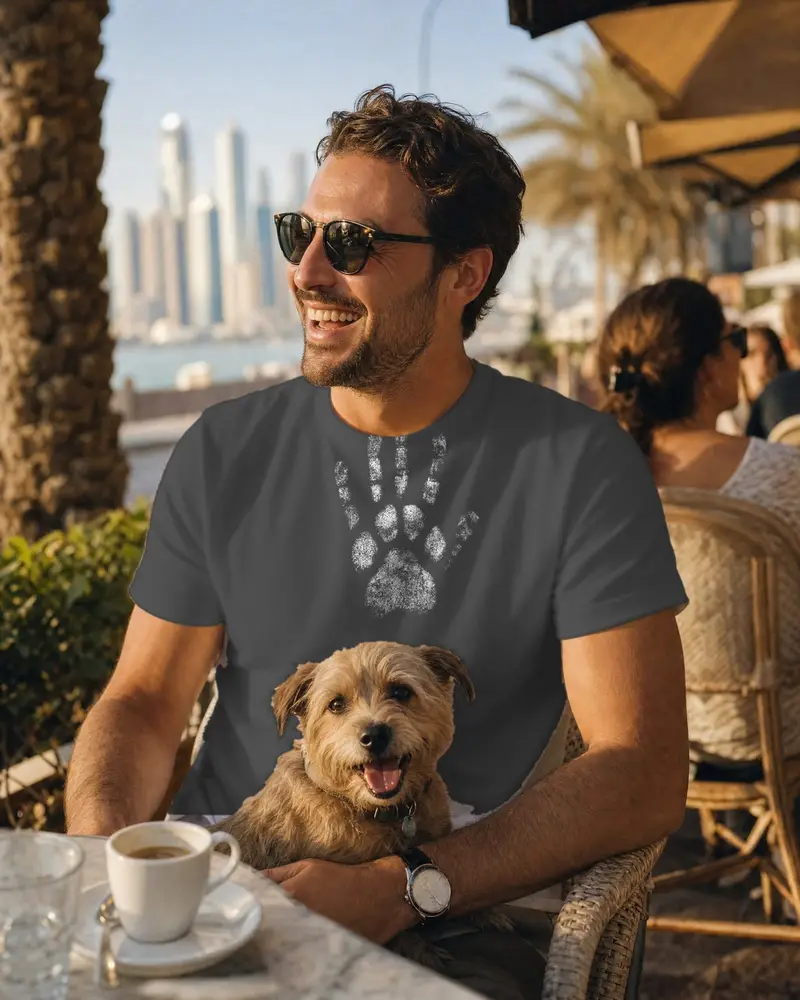 Hand and Paw tee, worn