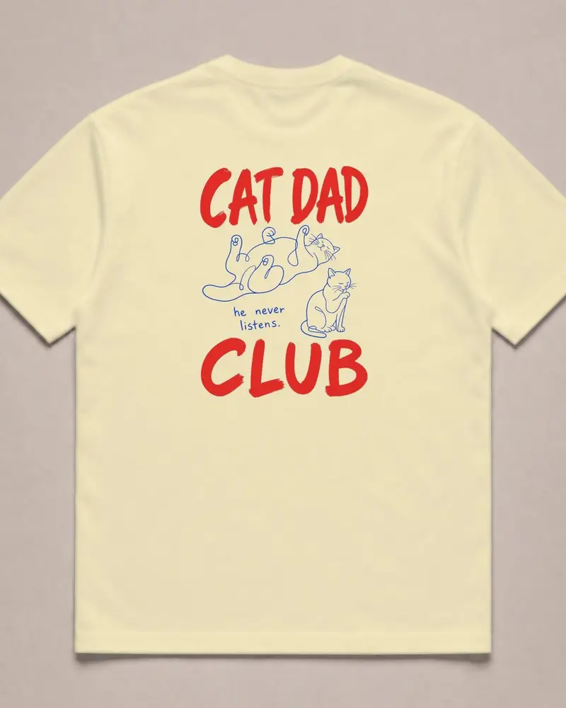 Cat Dad Club tee, back
