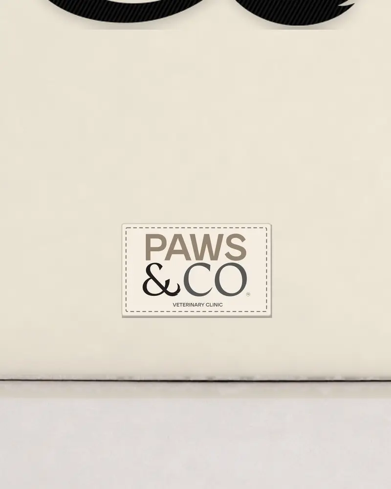 Dog People tote, the woven label
