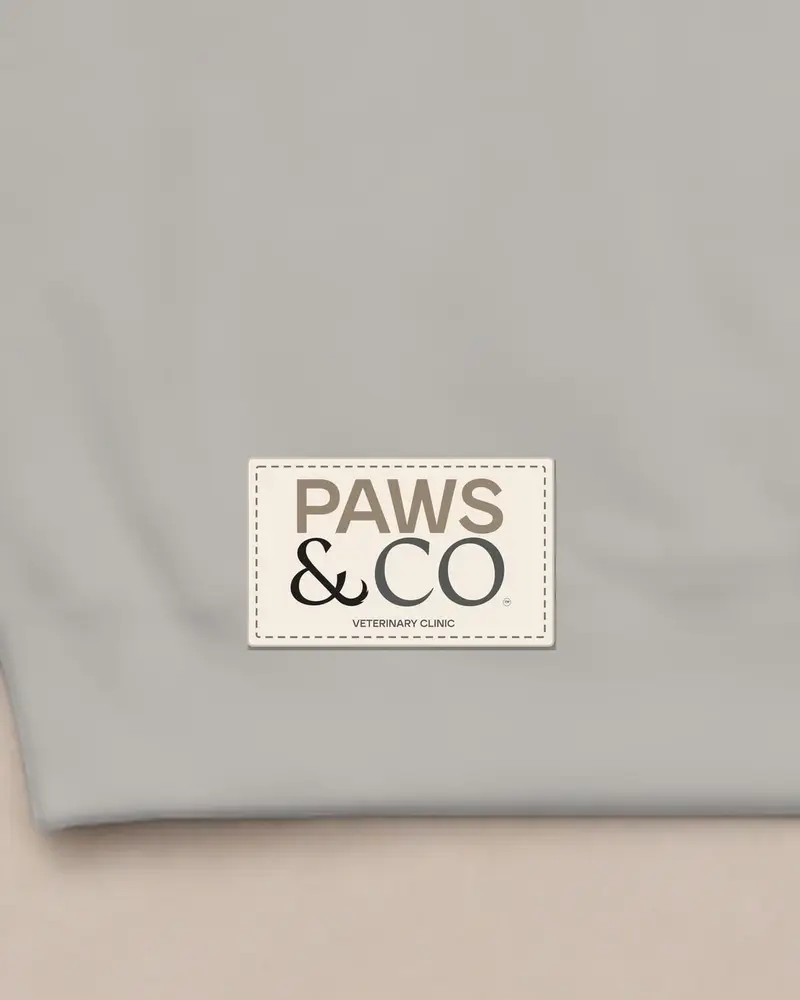 Peeking Cat hoodie, the woven label