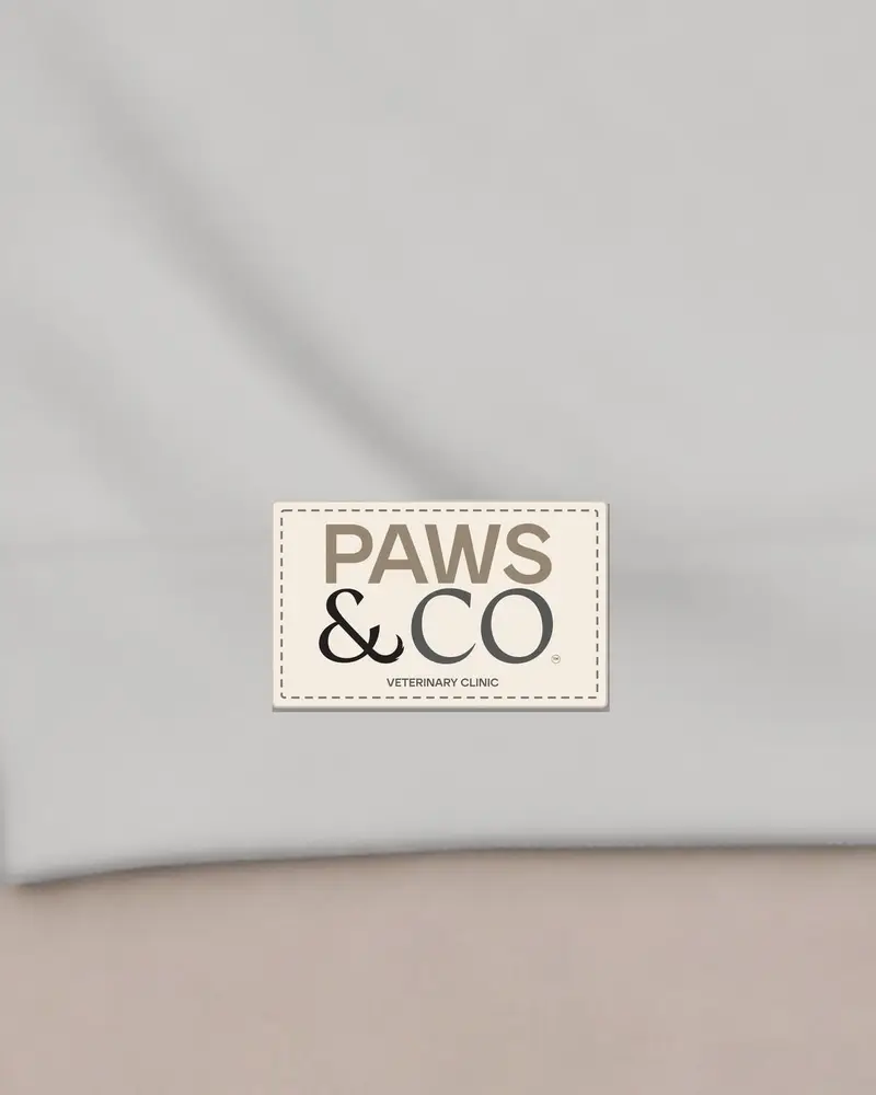 Peeking Cat crew, the woven label